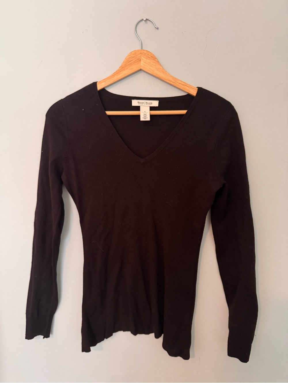 White House Black Market Black V-Neck Sweater